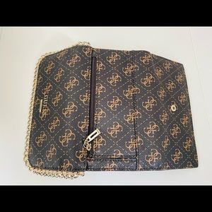 Guess monogram trifold wallet in perfect condition